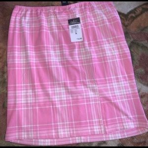 a pink plaid skirt!